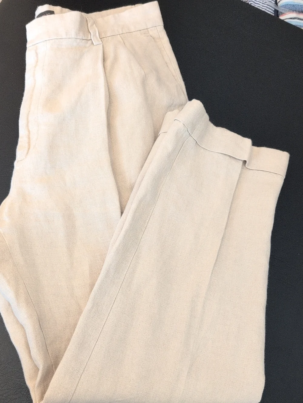 Banana Republic Beige Men's 100% Linen Dress Trousers